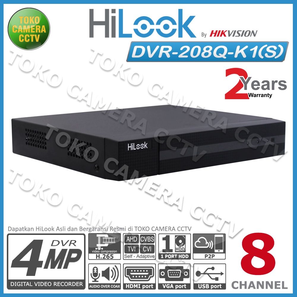 DVR HILOOK 8 CHANNEL 208Q M1