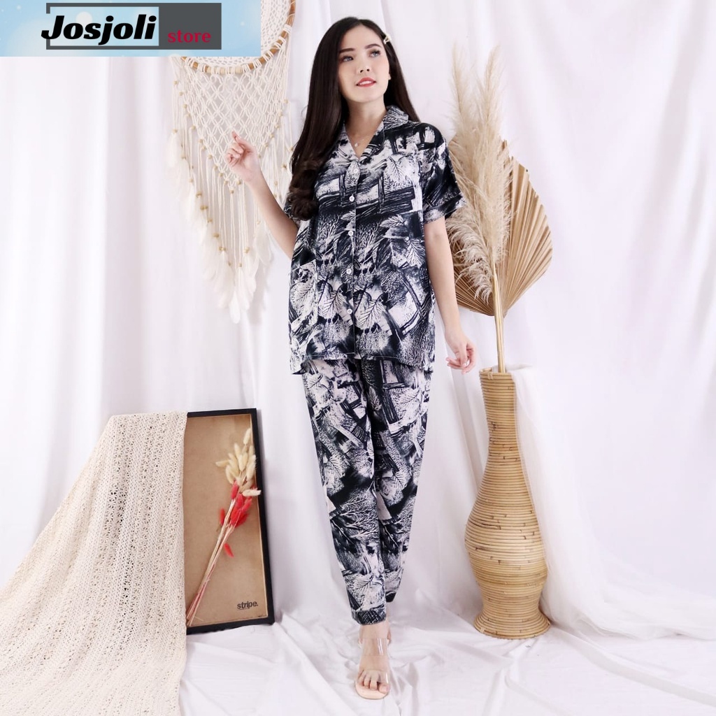 JOSJOLI_STORE/Piyama hp CP viola /Piyama Rayon Tie Dye Kekinian XL /Pakaian Tidur Wanita