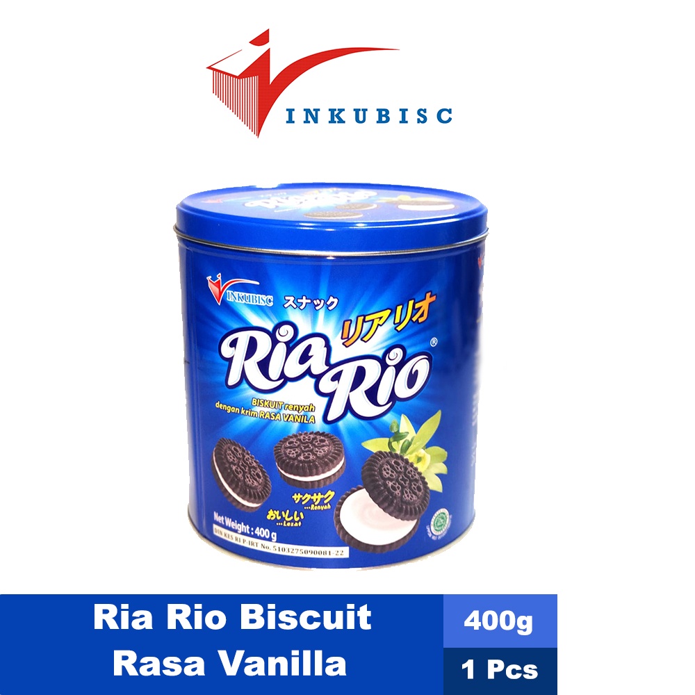 INKUBISC Wafer Biscuit Krim Vanila Ria Rio Biskuit | Kaleng 400gr
