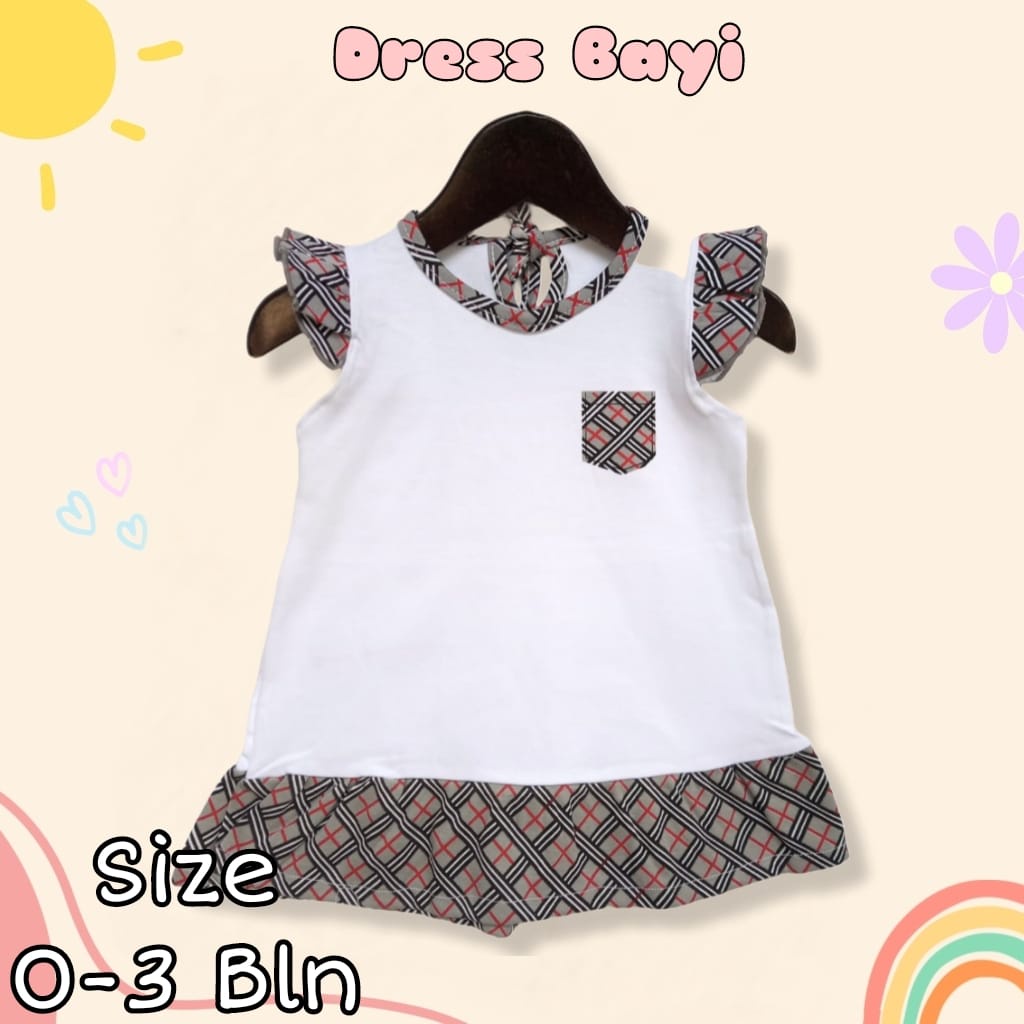 22653 - DRESS BAYI CEWEK DRES ANAK BABY NEW BORN KARAKTER LUCU PAKAIAN KIDS PEREMPUAN BARU LAHIR USI