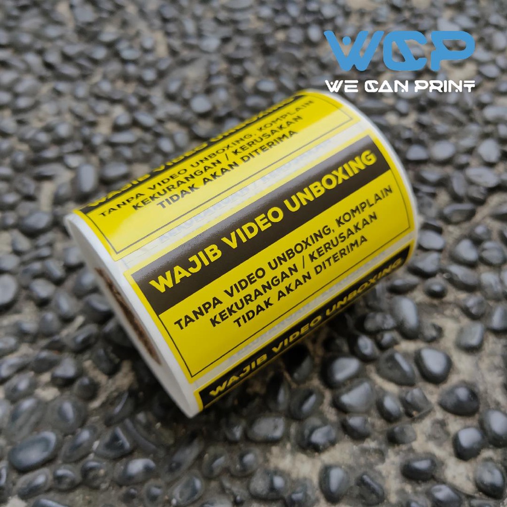 

Label Sticker FRAGILE Wajib Video Unboxing Stiker Unboxing Kuning Paket isi 500 pcs