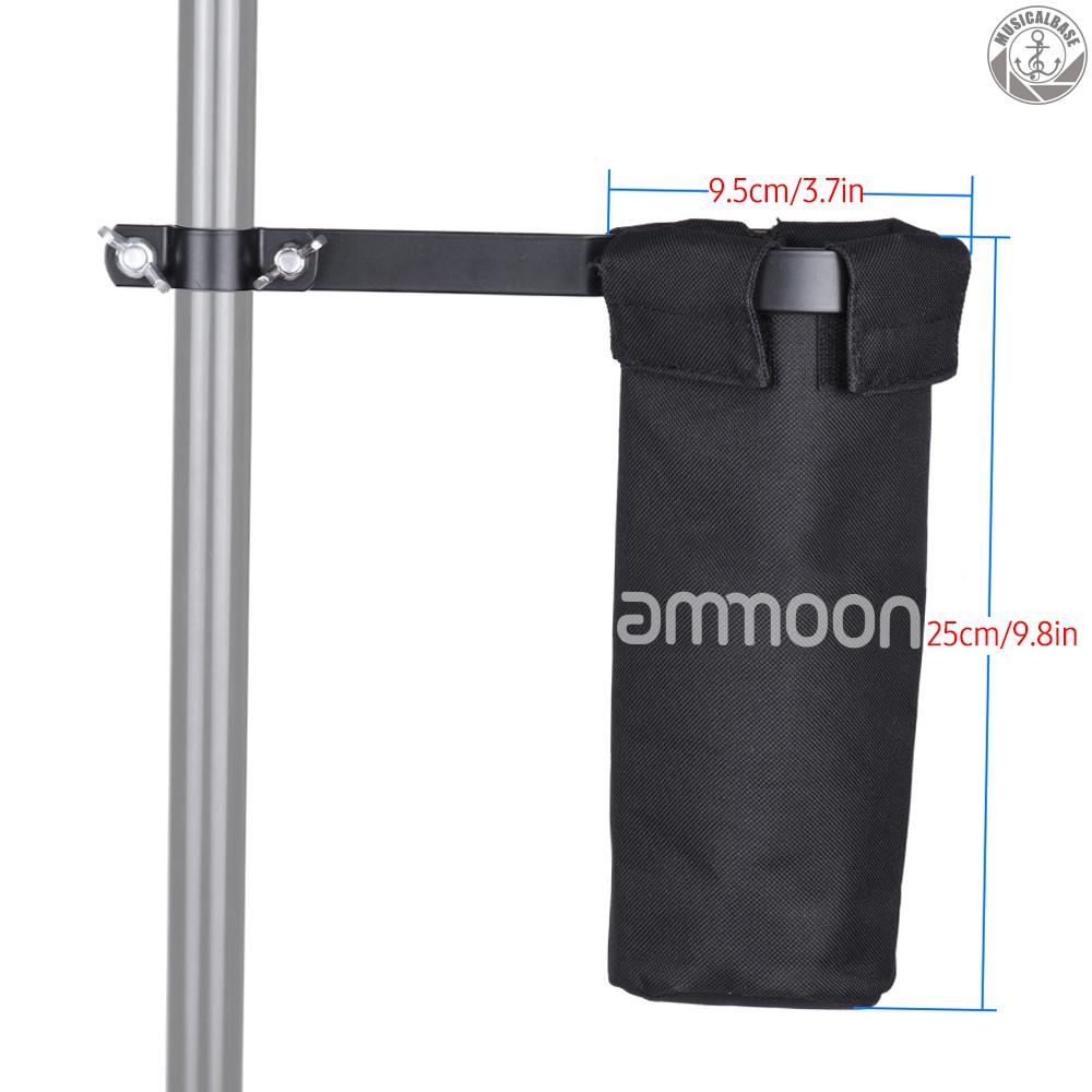 [In Stock] ammoon Drum Sticks Holder 600D Oxford Cloth Drumstick Bag Dengan Penjepit Bahan Aluminium Alloy Untuk Drum Stand