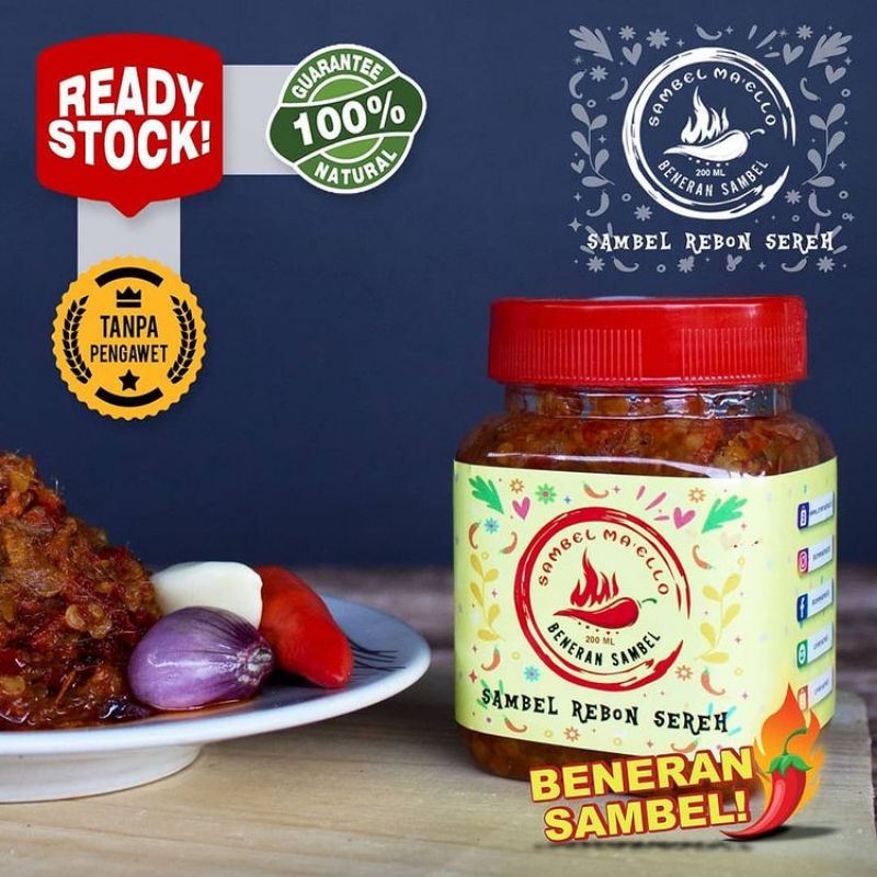 

SAMBEL PEDAS REBON SEREH / SAMBAL PEDAS REBON SEREH / (SIAP MAKAN)