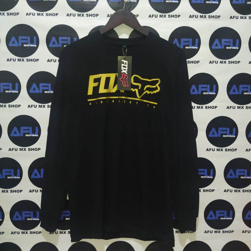 KAOS RACING LENGAN PANJANG TRAIL MOTOCROSS FOX HITAM