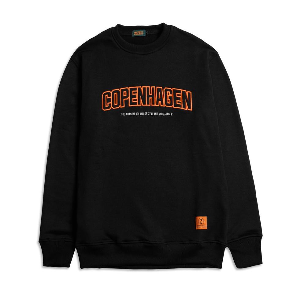 "LTU.15Ja23ᴴ" Switer Hodie Crewnek Copenhagen Hitam Pria Crawneck Keren  Cn Cowok Crunek Remaja Krun