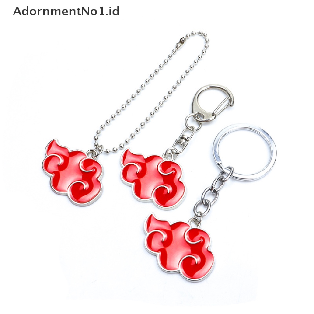 [AdornmentNo1] Awan Merah Gantungan Kunci Cosplay Anime Liontin Kalung Perhiasan Aksesoris Gantungan Kunci [ID]