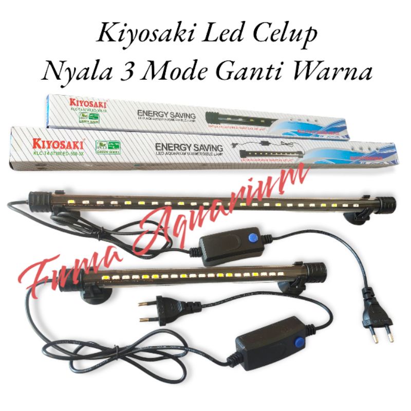 Lampu Celup Led Aquarium Kiyosaki KLC-T4-5730LED 3X Mode Ganti Warna Lampu Aquarium Aquascape