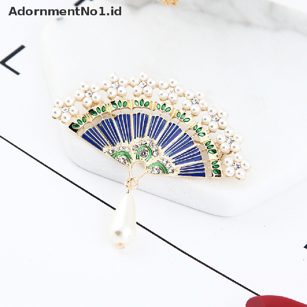 [AdornmentNo1] Enamel Pin Vintage Bros Untuk Wanita Pesona Mutiara Imitasi Syal Setelan Broche Broach [ID]