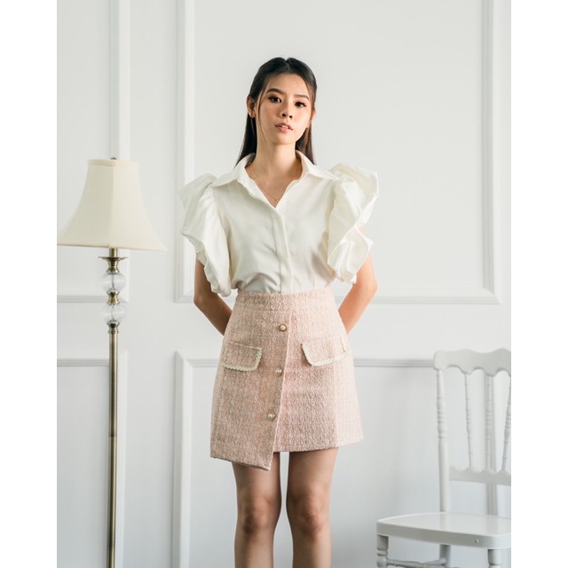 [ Keyclothingline ] Gummy Skort / Skort Tweed Wanita