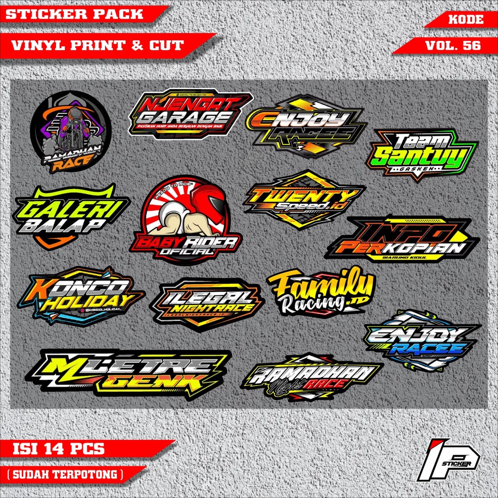 (COD) STICKER PACK DISTRO CUTTING sticker motor variasi Racing terbaru STICKER PACK DISTRO CUTTING d