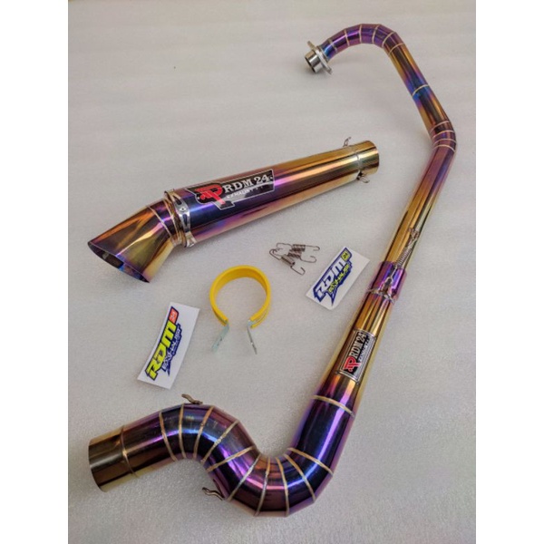 Knalpot Original RDM24 EXHAUST Type S DIAMON For Vixion,CBR150,CB150,SATRIA FU,SONIC,VERZA,R15