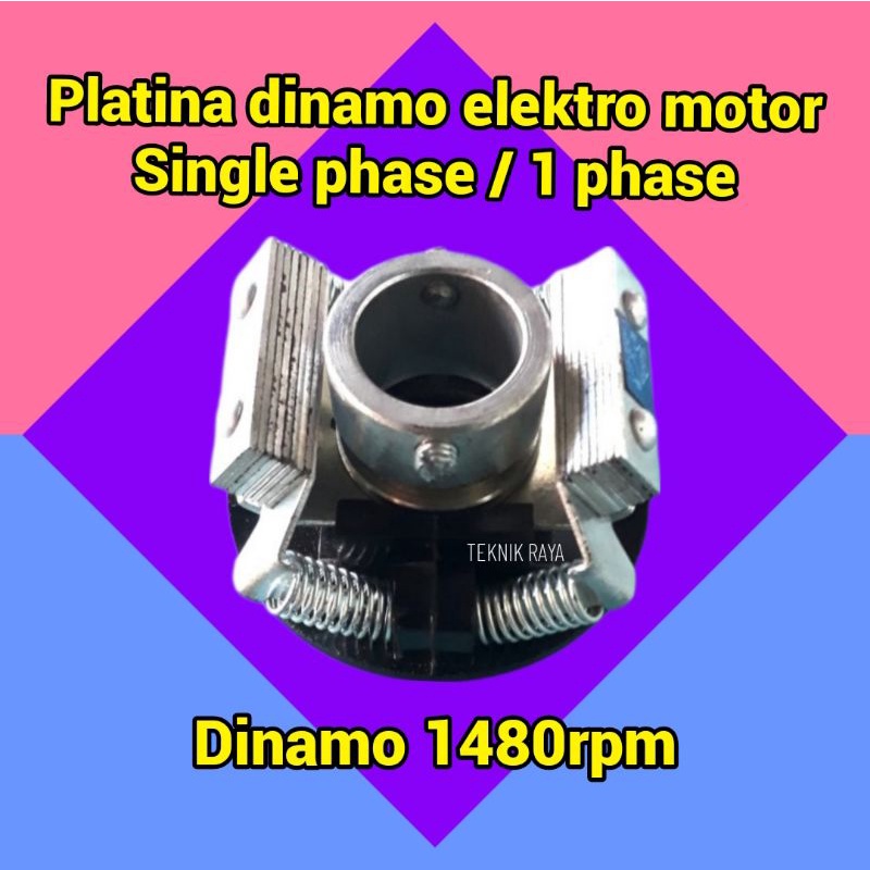 Platina switch control dinamo pengerak 1 single phase 3/4hp-5hp 1500rpm