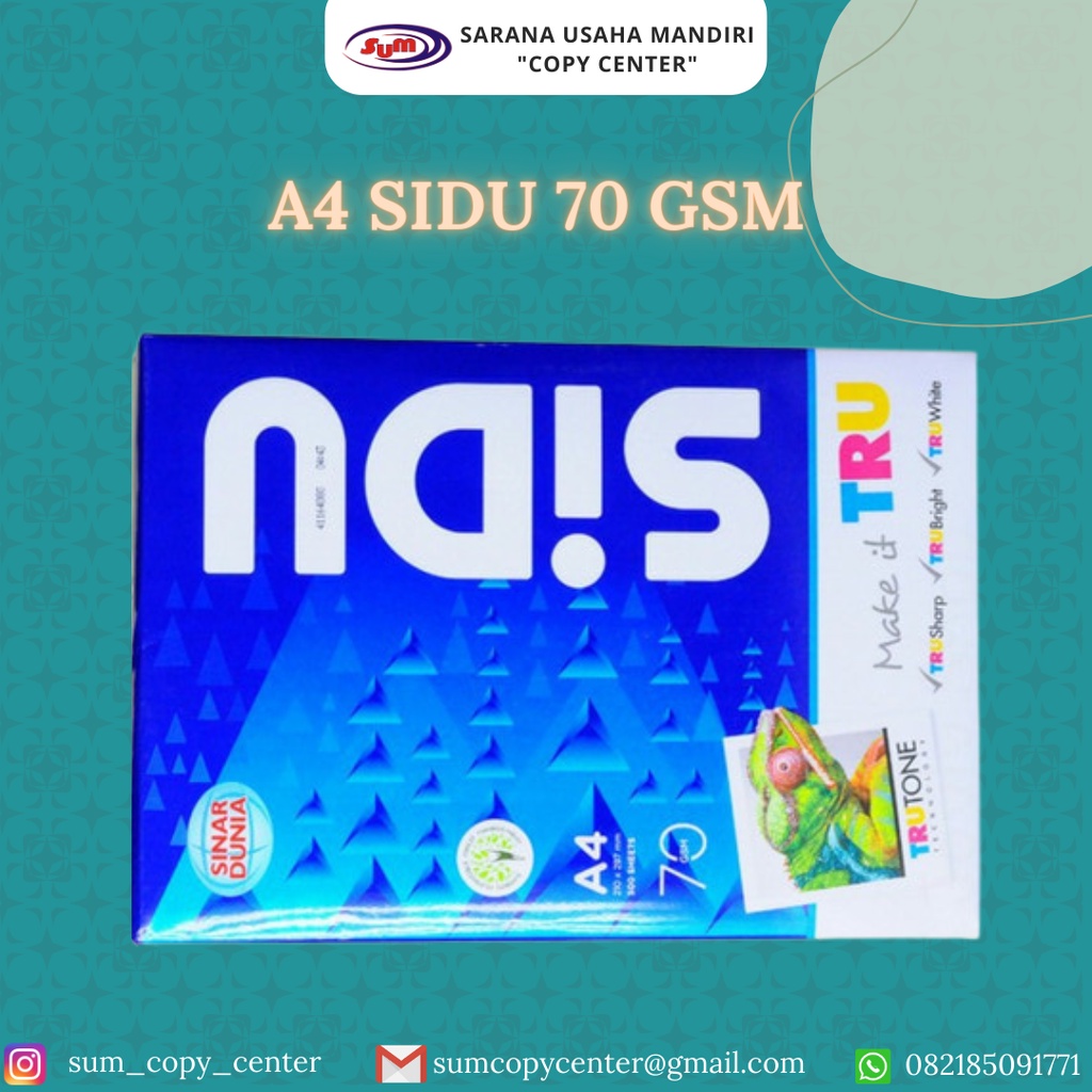 

MURAH!! A4/F4 Sidu 70 GSM (Sinar Dunia)