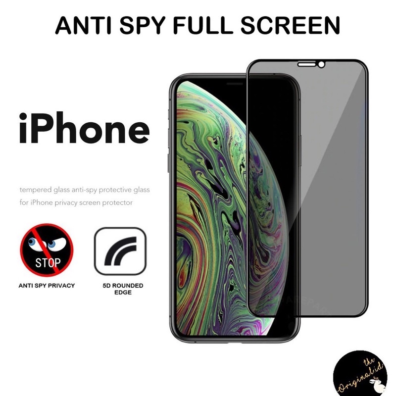 Tempered Glass Anti SPY iPhone 6 6Plus 7 8 7Plus 8Plus X XR XS MAX 11 PRO MAX Plus Full Screen 9D