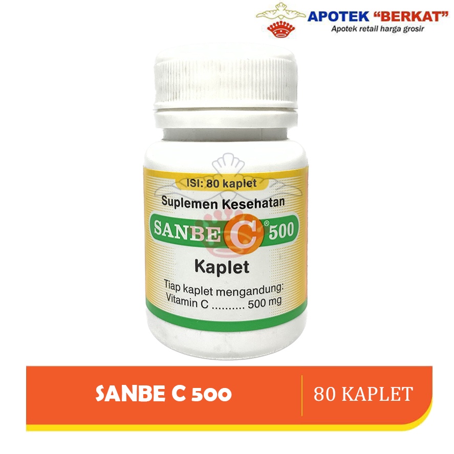 Sanbe C 500 mg BOTOL isi 80 tablet vitamin C 500 mg Sanbe