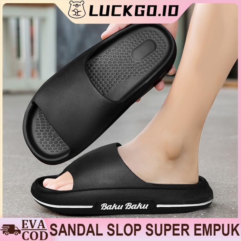 Sandal Slop Karet / Sandal Pria Dewasa /  Sandal Couple Sandal Jelly Sandal Rumah Sendal Karet Sandal Murah Soft Non-Slip Rubber Elastic Empuk