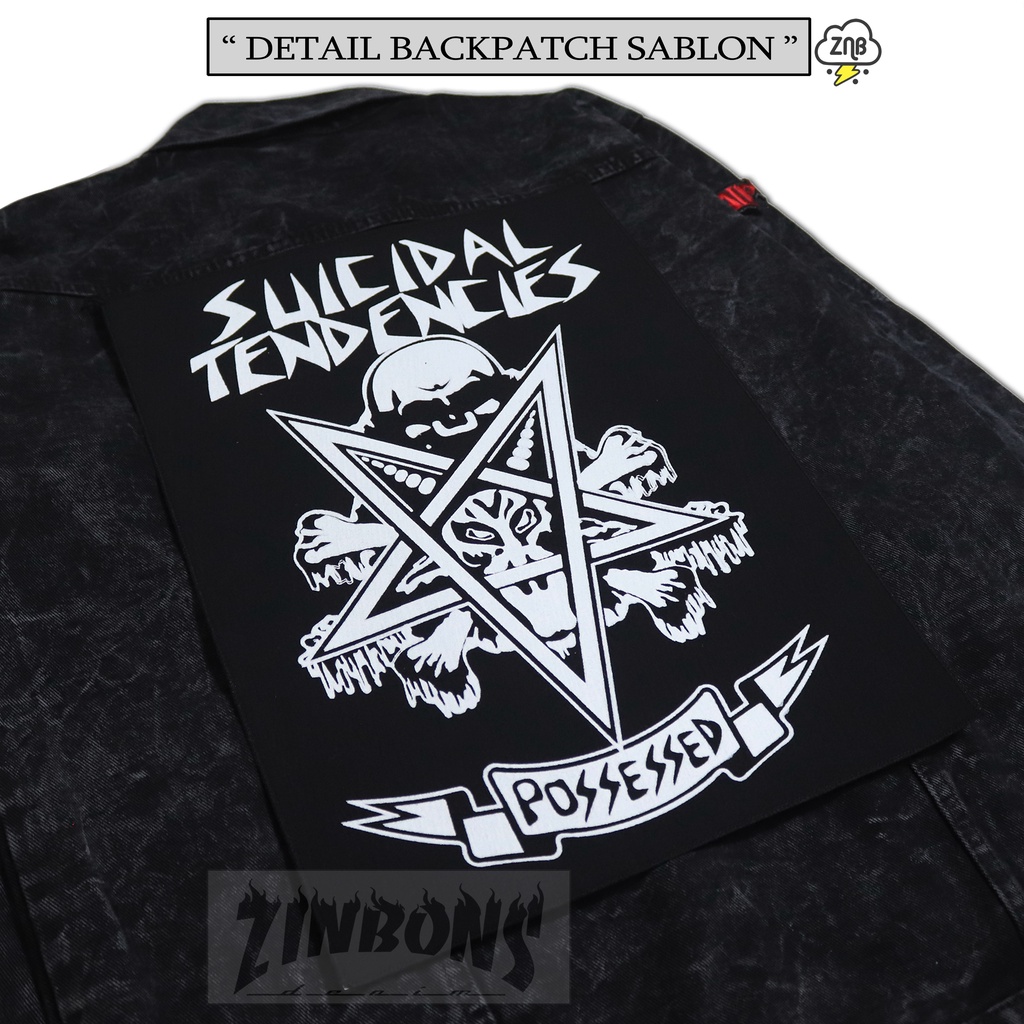 Backpatch Sablon Ukuran Besar Patch Punggung Jahit Musik Suicidal