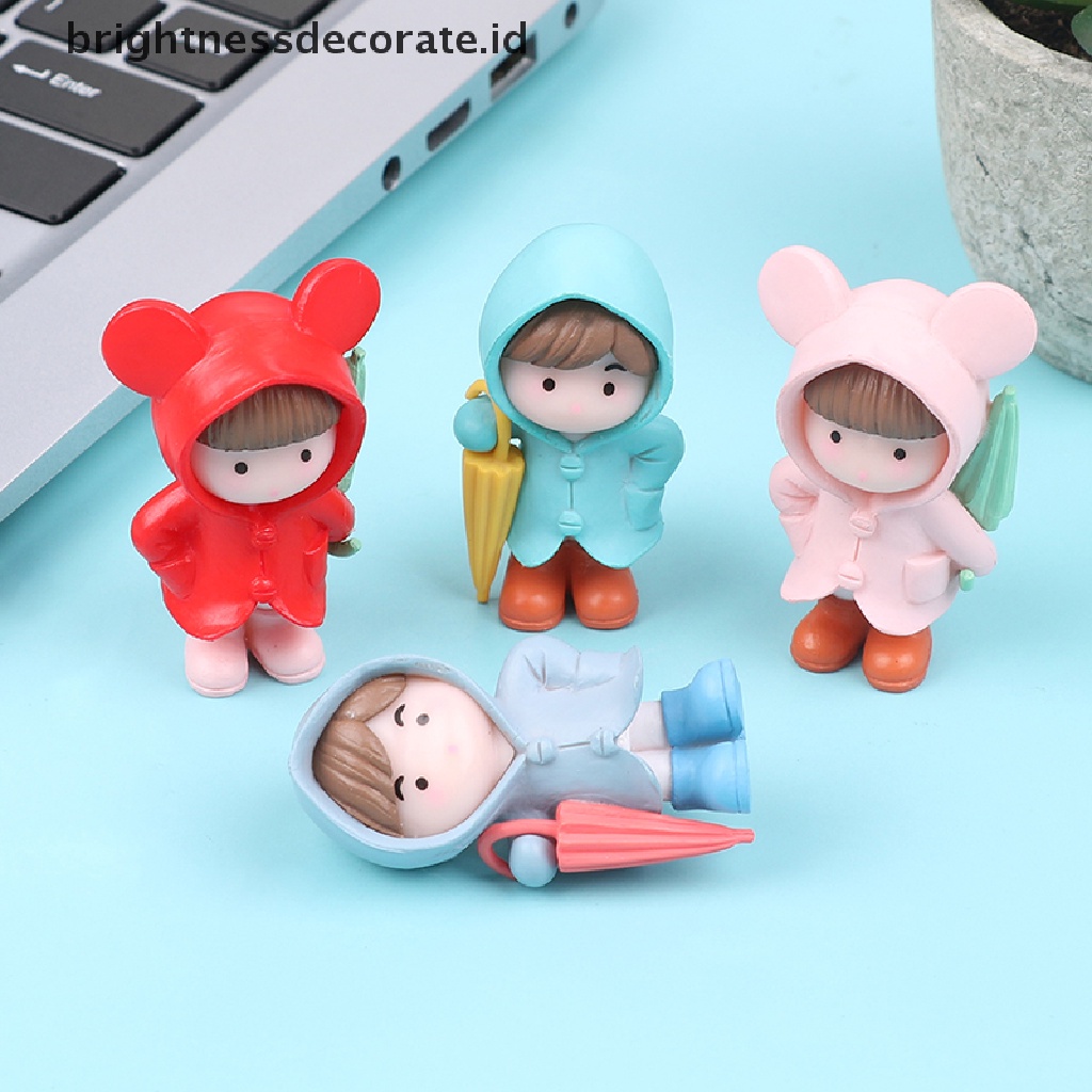 [Birth] 4pcs/set Patung Pasangan Mini Lanskap Mikro DIY Miniatur Kerajinan Resin [ID]