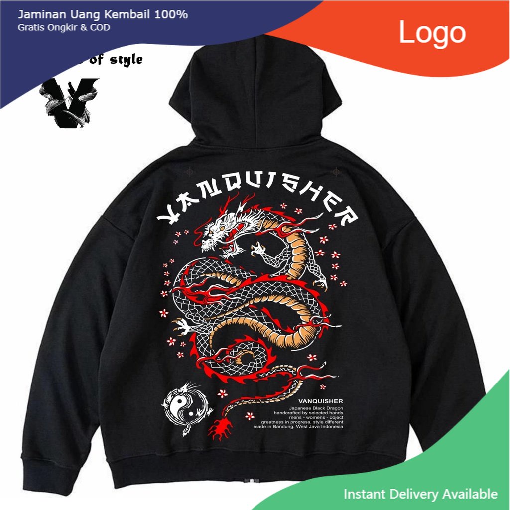 PULLOVER HOODIE VANQUISHER - DRAGON RED