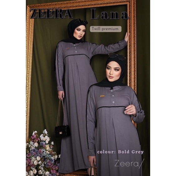 Daster Arab Zeera LANA Maxi Dress Gamis Rayon Twill Premium