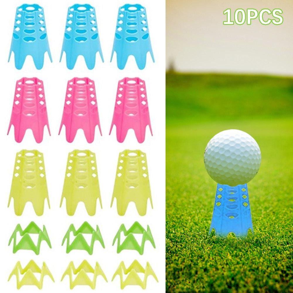 Chookyy 10PCS Golf Tees Outdoor Golf Aksesoris Golf Alat Pelatihan Jarak Rumah