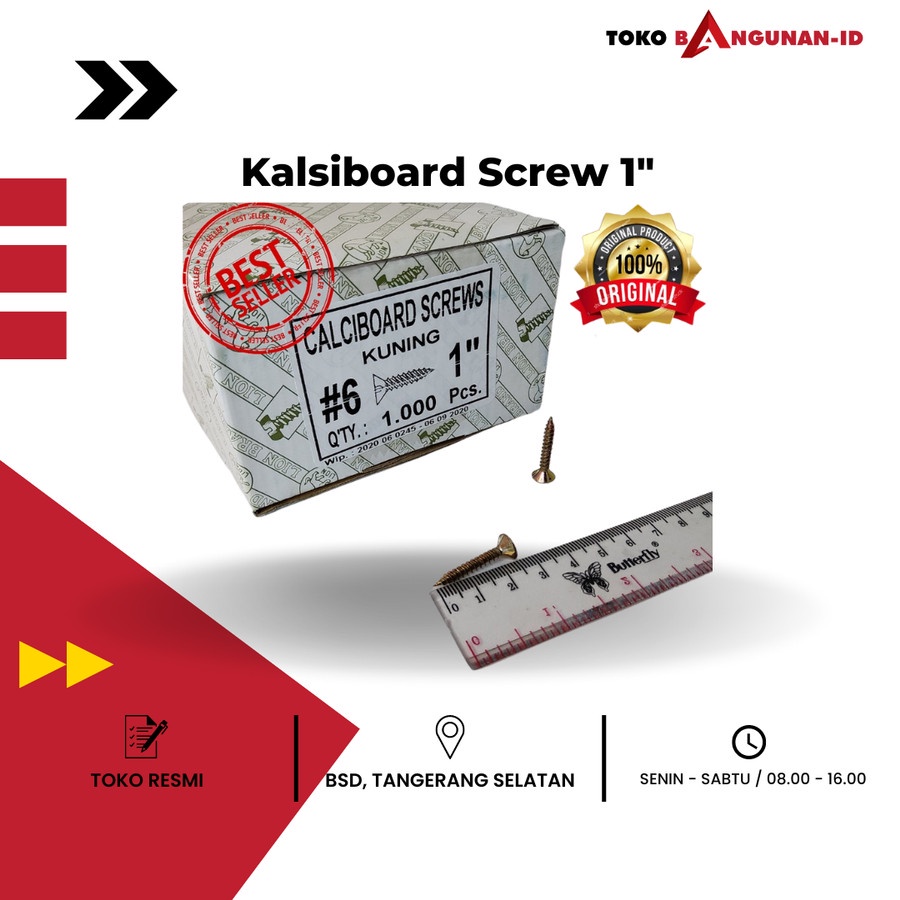 Skrup Kalsiboard / Kalsiboard Screw 1"