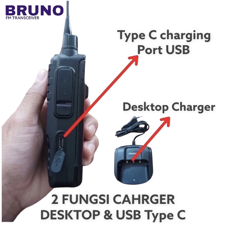 HT BRUNO CX5 DUALBAND VHF DAN UHF WALKIE TALKIE