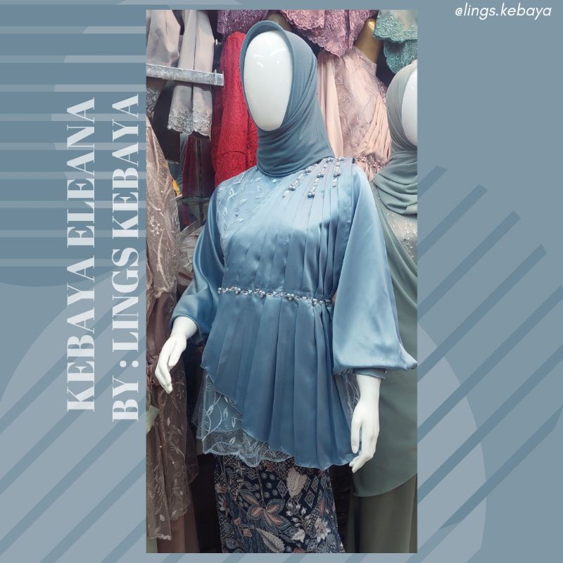 Kebaya Modern Wisuda Kondangan Lamaran / Sage Green Mauve Taro Nude Milo Pink Rosegold Ice Blue Denim