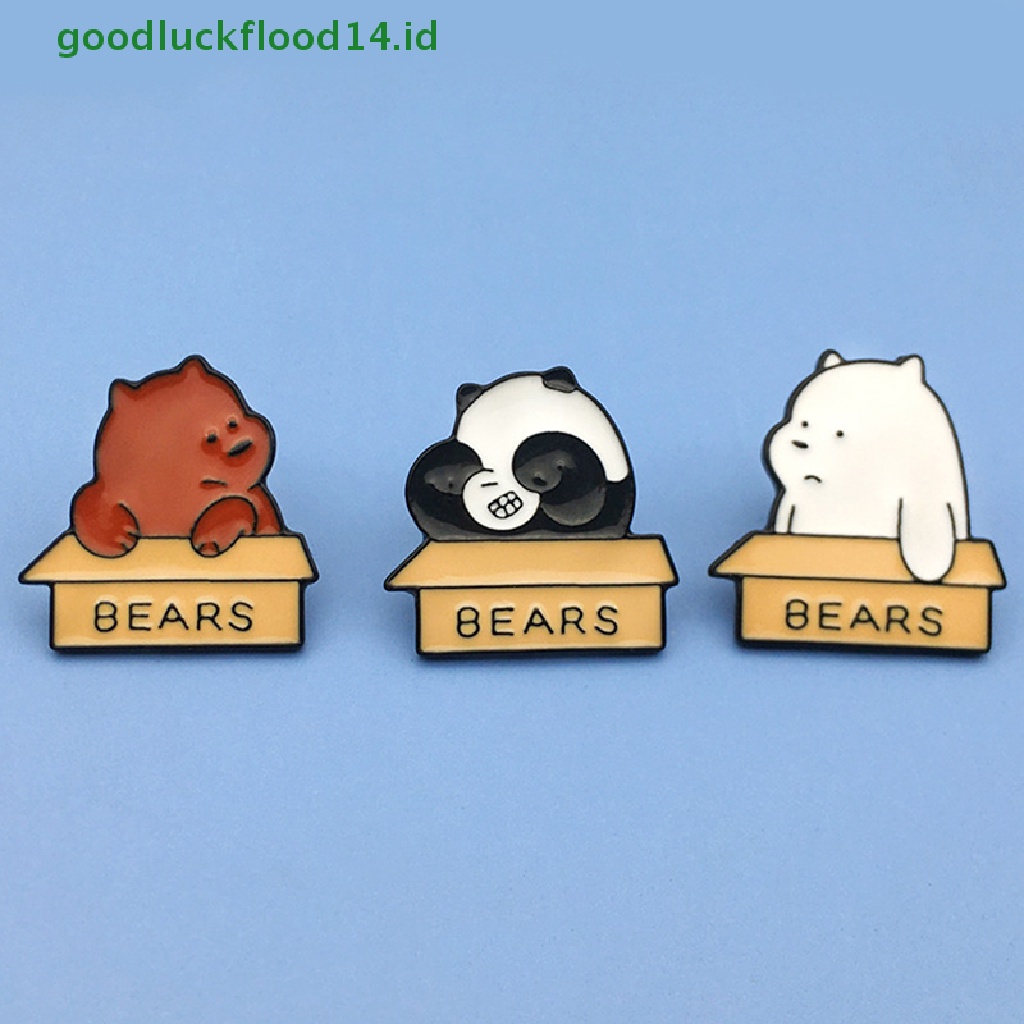 [GOOGFOUR] Panda Kecil Enamel Bros Lencana Pin Tas Kerah Dekorasi Perhiasan Aksesoris [TOP]