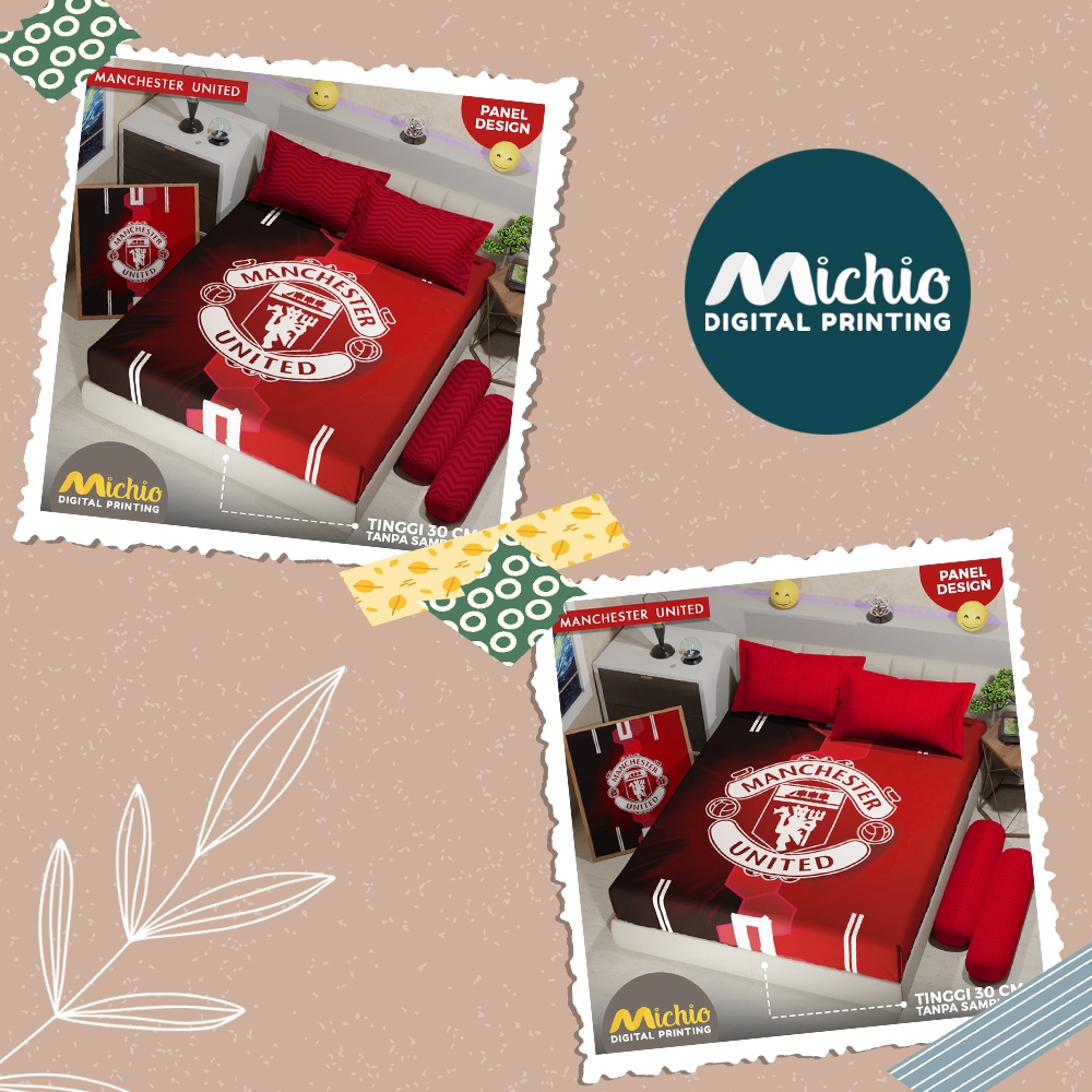 Michio Digital Printing Sprei Uk 160/180 T 30 - Manchester United