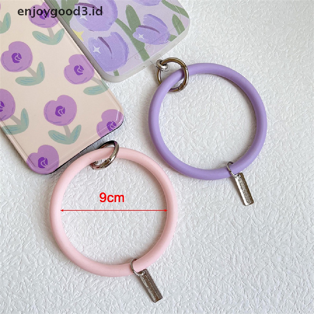 [Rready Stock] Universal Gantung Cincin Depan Ponsel Silikon Lembut Lanyard Tali Anti Hilang Gelang Untuk iPhone (ID)