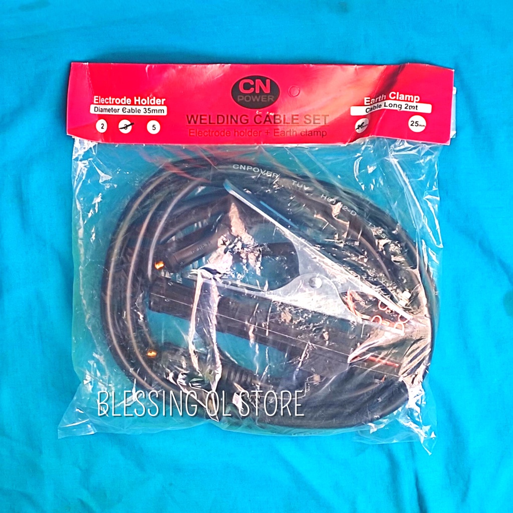 Tang Las / Electrode Holder + Tang Massa /Earth Clamp Set + Kabel Las