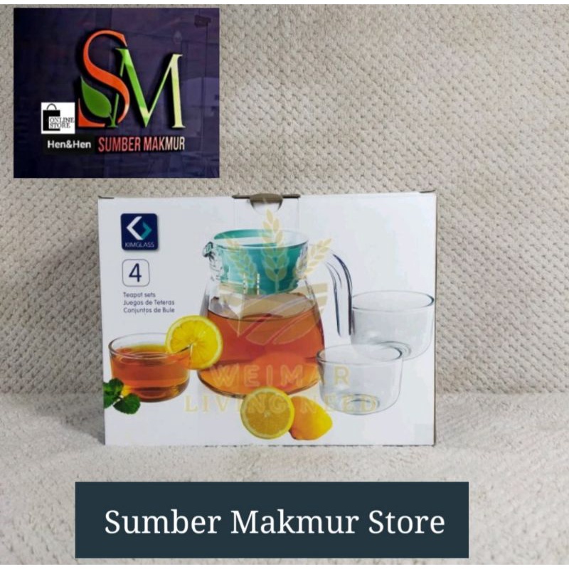 TEA POT KENZO KIMGLASS 4SET