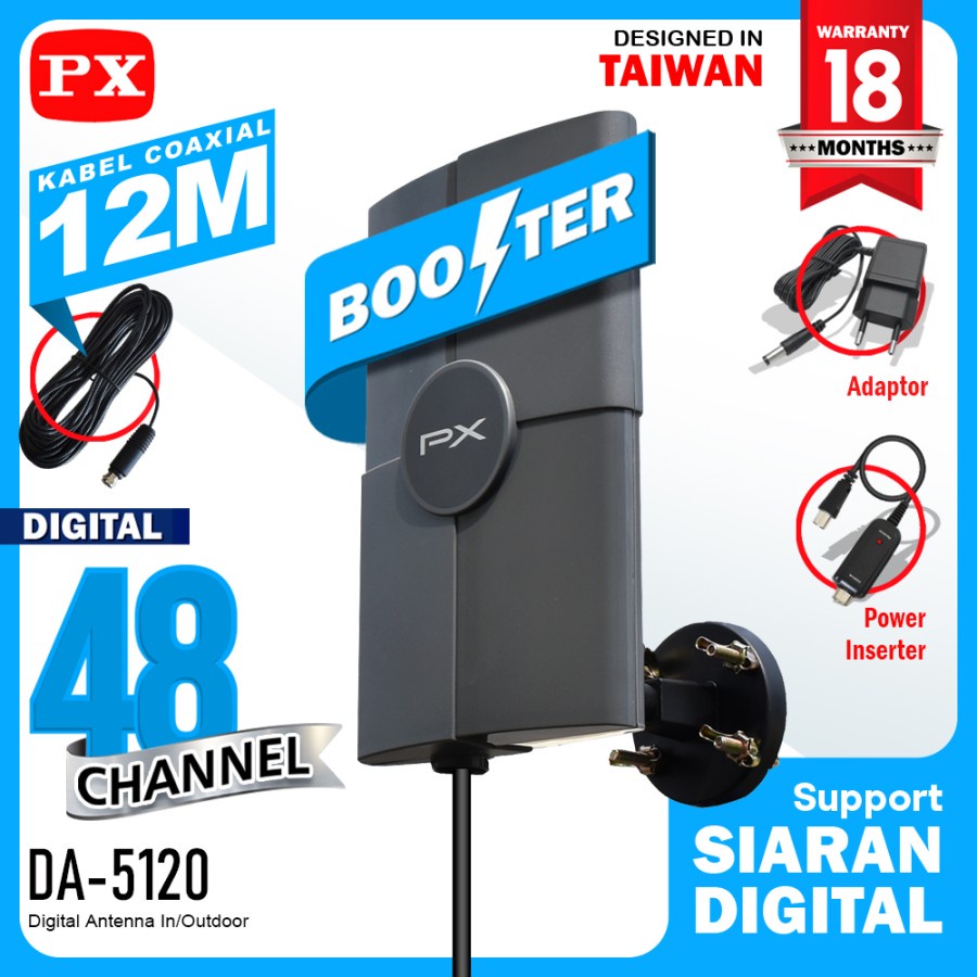 PX DIGITAL ANTENA TV INDOOR OUTDOOR DA-5120 DA5120