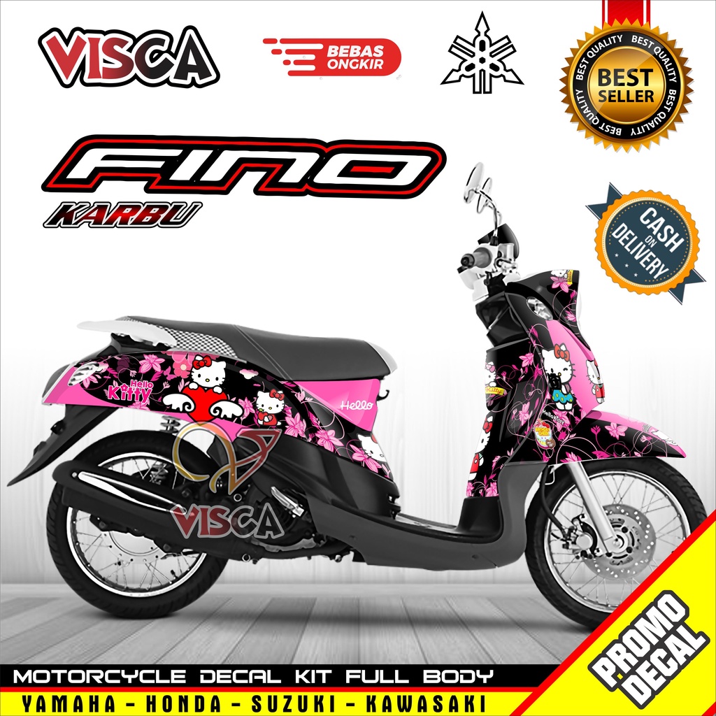 Decal Fino Karbu Full Body Stiker Fino Karbu Keren Striping Fino Karbu Variasi Decal Hologram Fino K