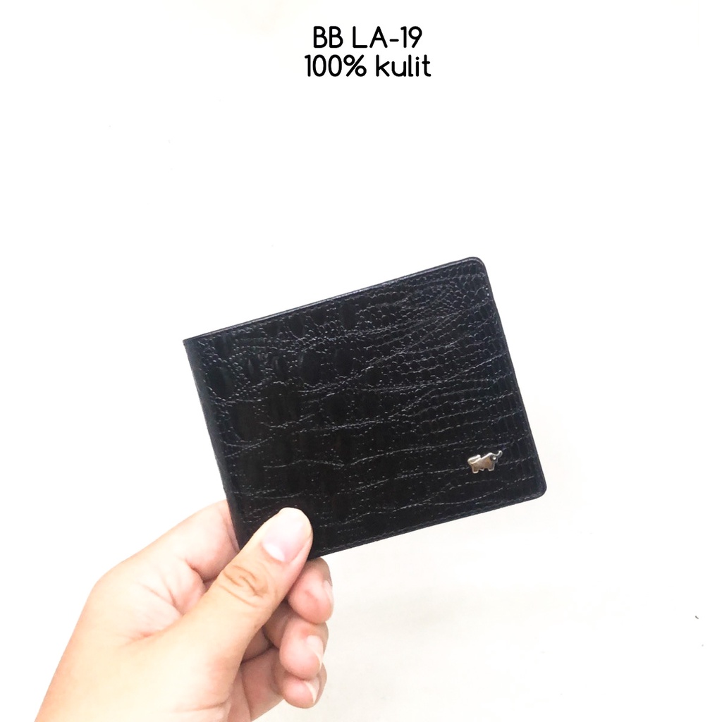 dompet pria braunbuffel LA19 black croco kulit sapi asli dompet fashion