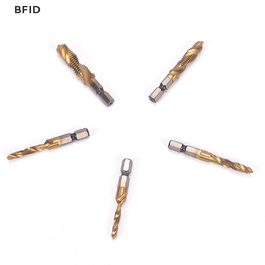 [BFID] M3-m10 Hex Shank Mata Bor Tap Ulir Tangan HSS Lapis Titanium [ID]