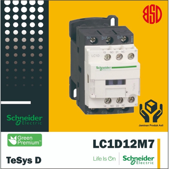 KONTAKTOR SCHNEIDER LC1D12M7 220v Original, KONTAKTOR LC1D12