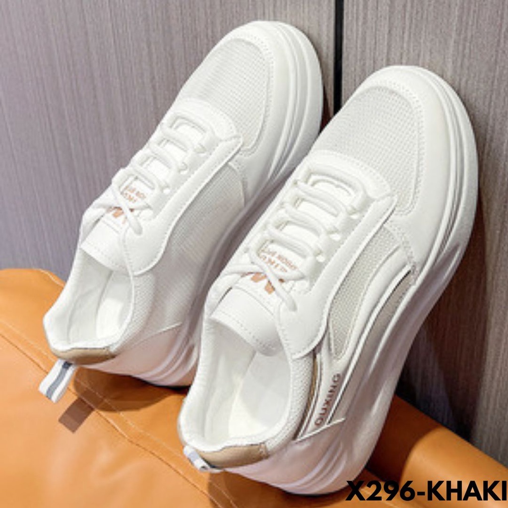 SEPATU SNEAKERS WANITA DESIGN CANTIK ANTI GERAH BAGUS NIH BAHAN PU COMBI NET IMPORT 296