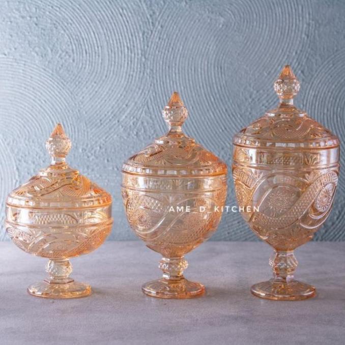 TERLARIS NEW TOPLES SET KRISTAL ISI 3 GOLD CAPODIMONTE RG465F25R