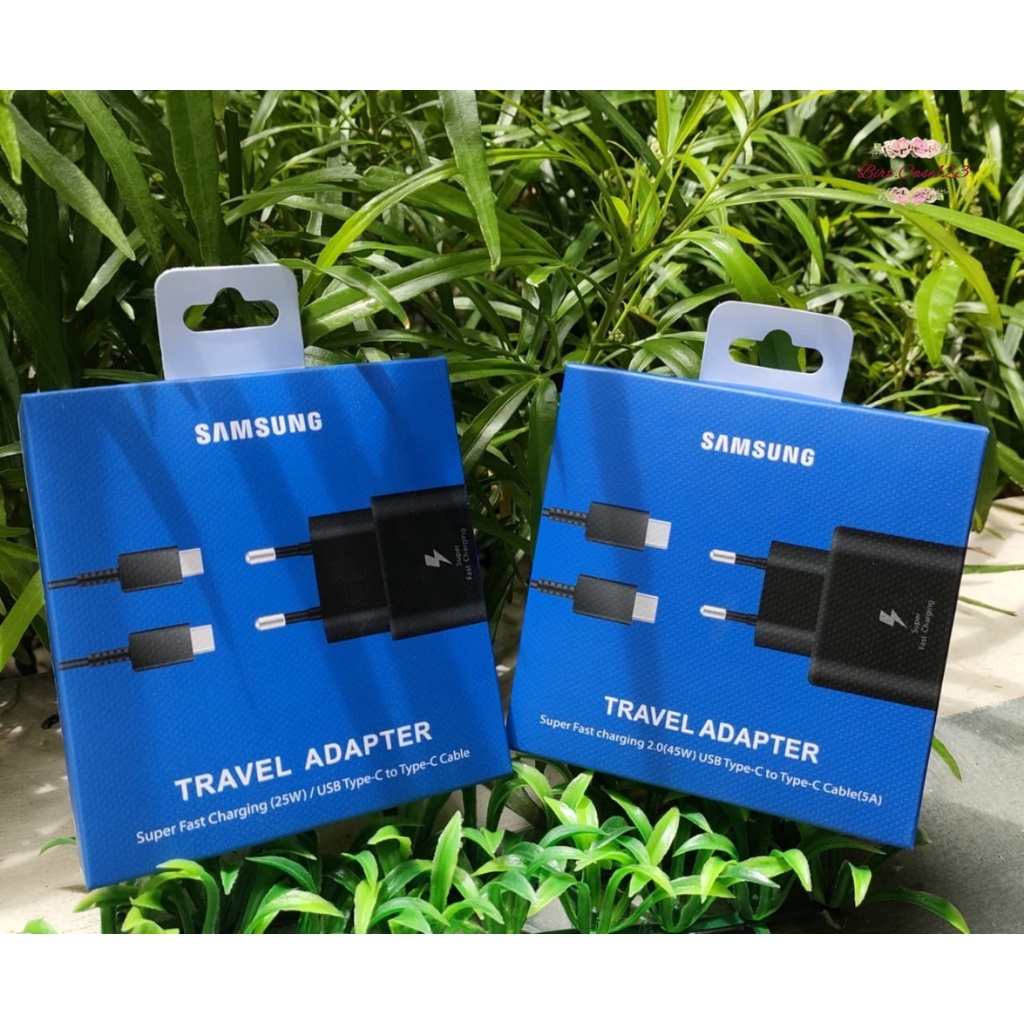 Super Fast Charging 25W Charger Cashan tc Samsung Note20 S20 S21 Ultra s22 s22ultra s22+ A32 A52 A72 a80 a90 A33 A53 A73 S20+ S21 ultra note10 Note10+ A70 A71 Z FLIP 3 Z FLIP 4 Z FOLD 3 Z FOLD 4 Type-C Original pack biru BC7061