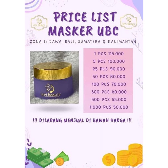 Masker bidadari ubc masker wajah