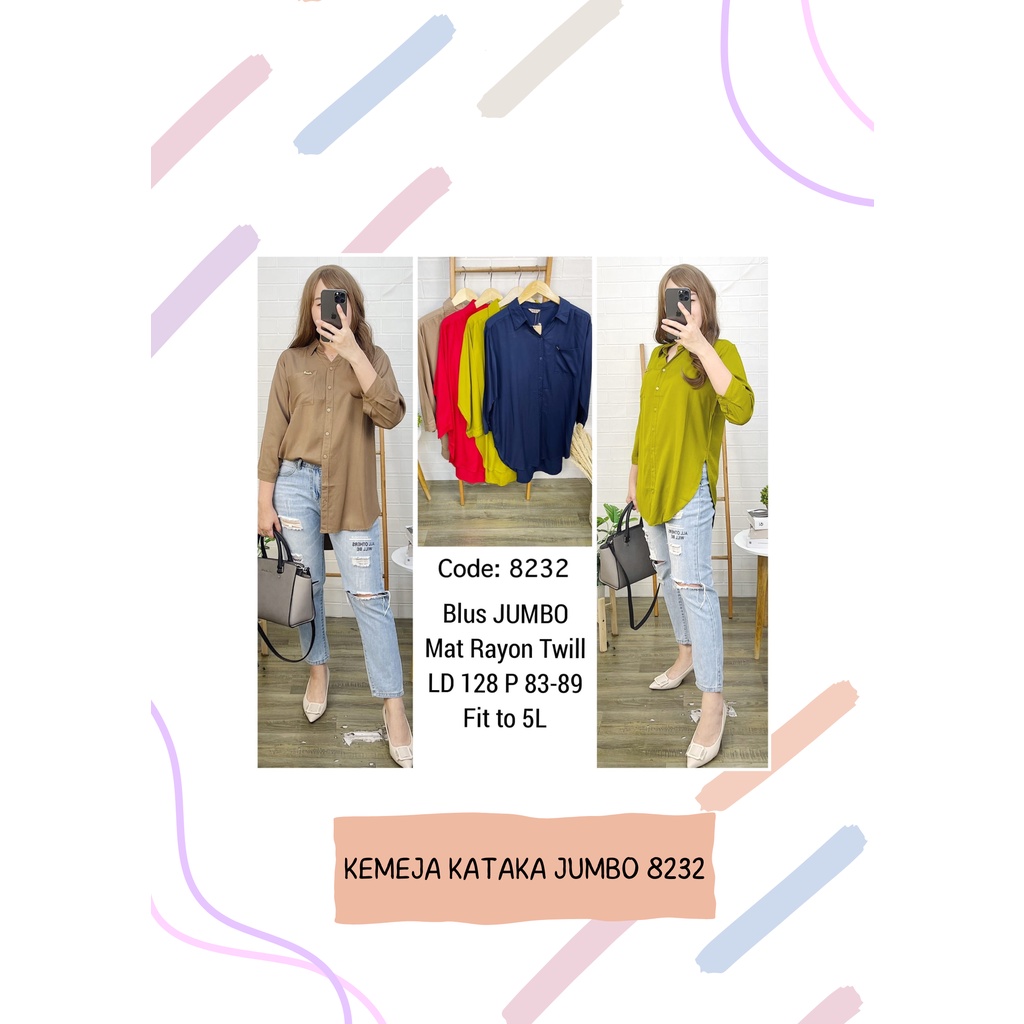 ATASAN WANITA KEMEJA KAYAKA 8232 JUMBO