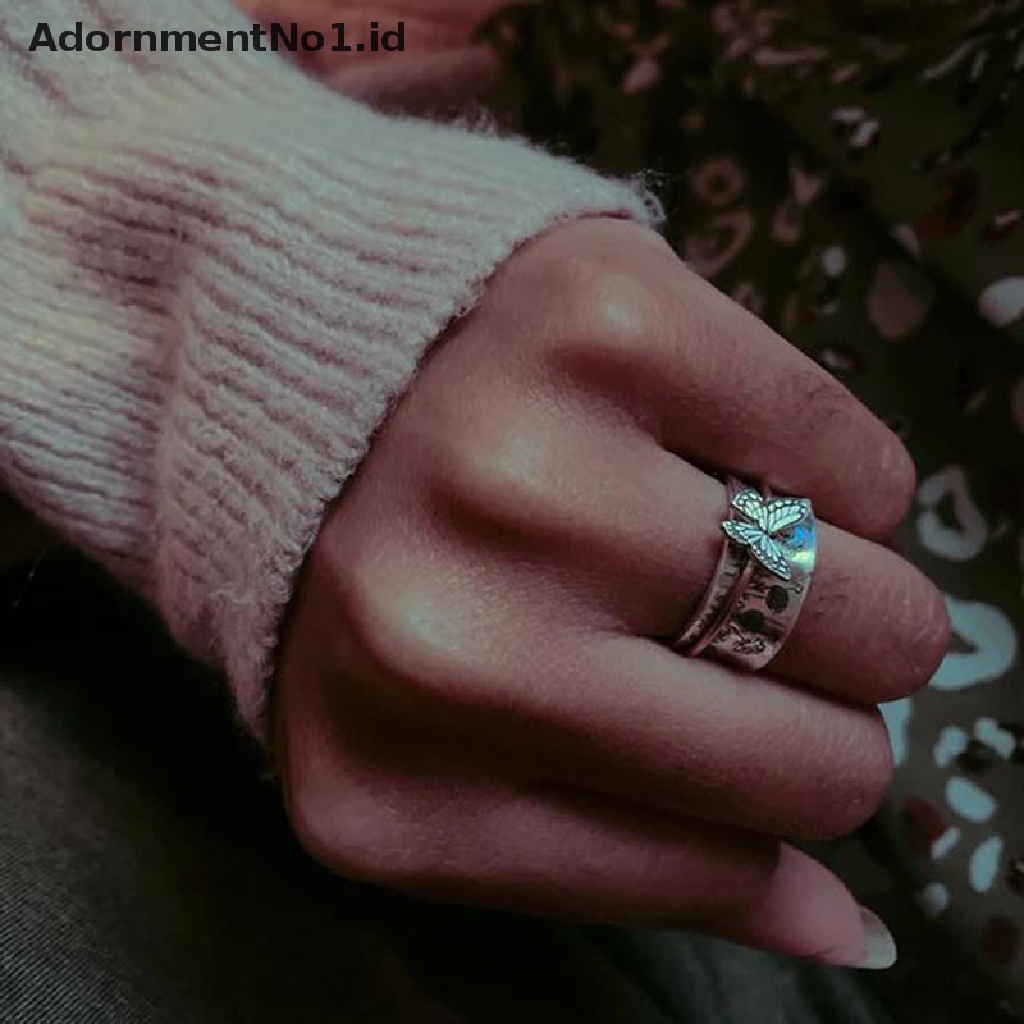 [AdornmentNo1] Vintage Fashion Pribadi Inspirasi Cincin Gunung Kekasih Hati Dapat Diputar Deion Cincin Untuk Wanita Pria Perhiasan Jari Mengubah Cincin Perempuan [ID]