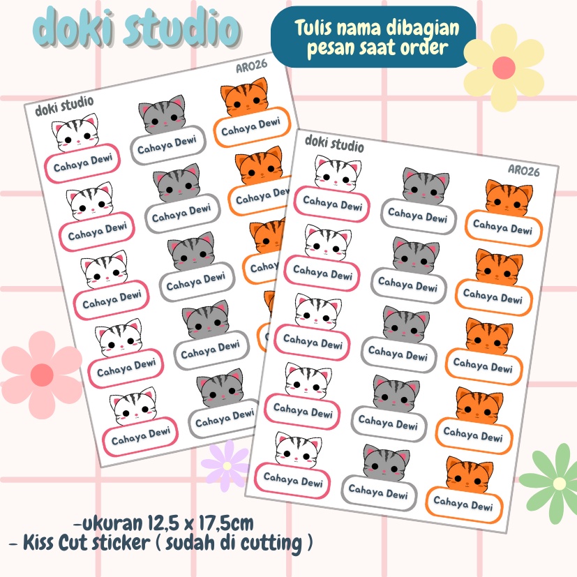 

[DOKI] Stiker Dekorasi Lucu / Sticker Journal / Stiker Aesthetic Memo Sticky Notes Journal Scrapbook Planner - Sticker Nama / Barang