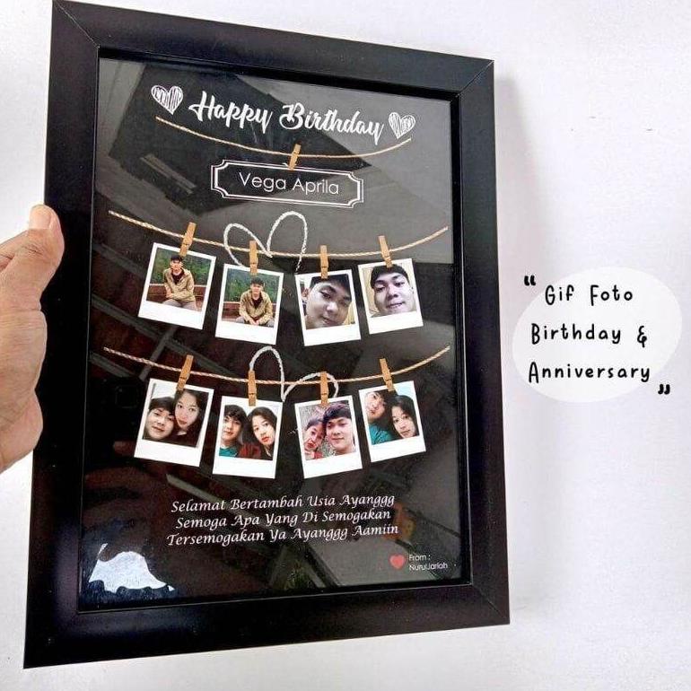 TIG.18Ja23в ◦ kado gift / kado ulang tahun / kado anniversary / kado wedding / cetak Poto plus bingk