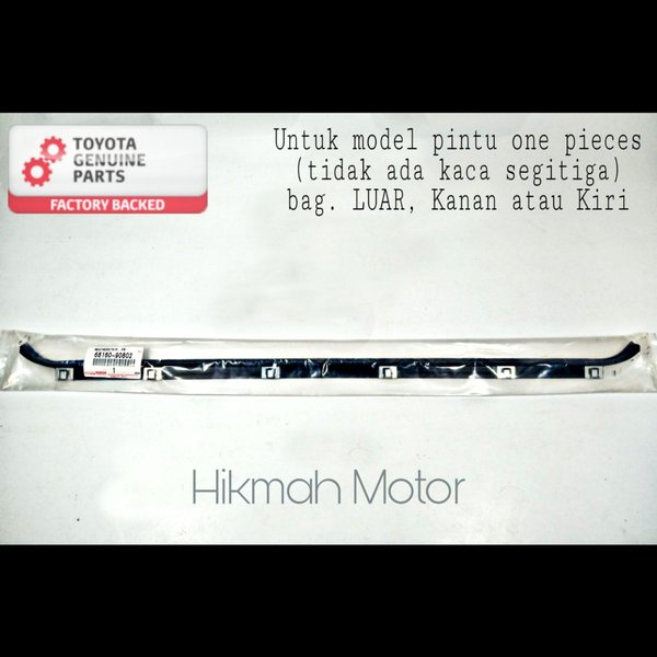 Pelipit Kaca Pintu Depan ONE PIECE bag LUAR atau Wheaterstrip Front Door Glass Outer Toyota Landcrui