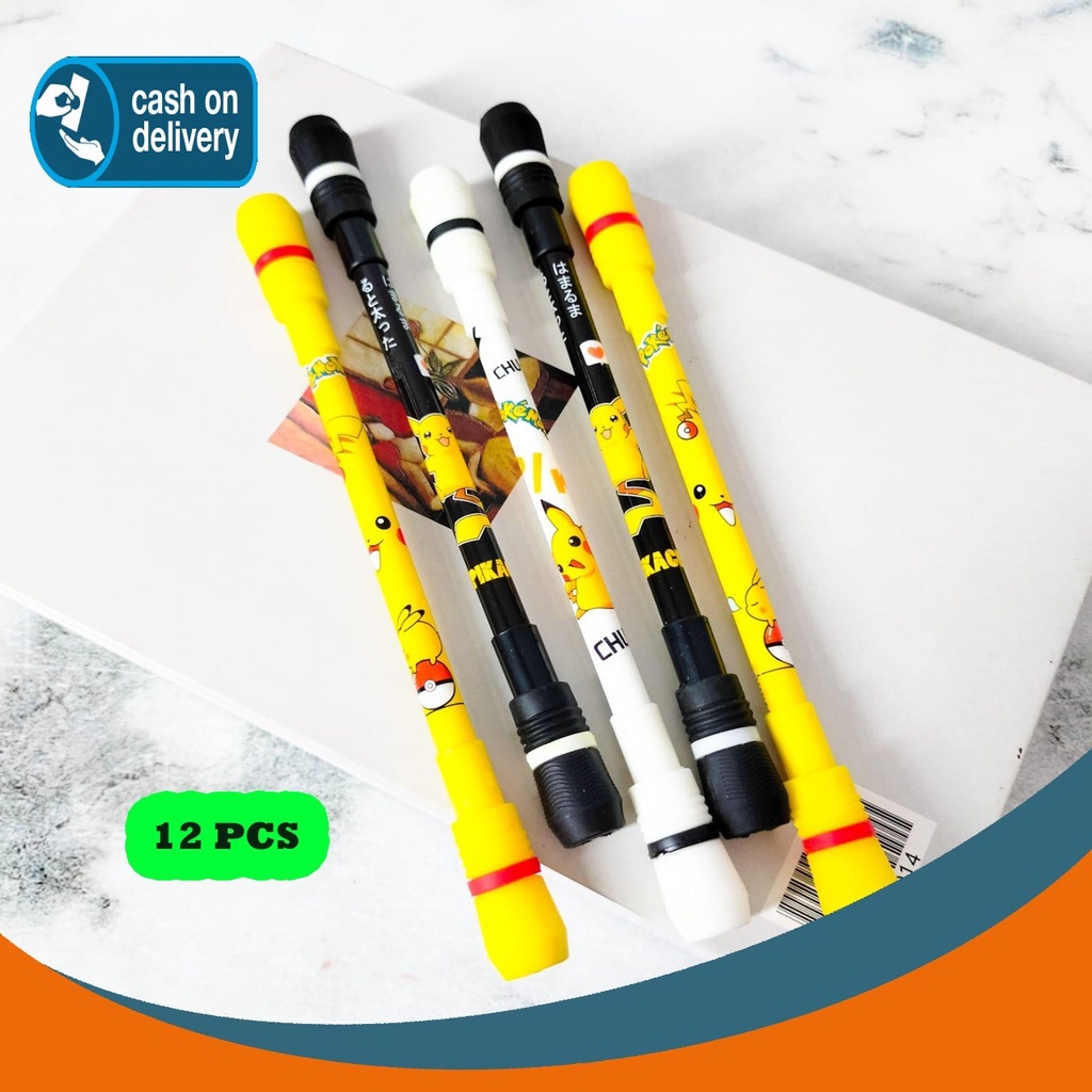 

SELUSIN PULPEN MAINAN PUTAR MAGNET POKEMON PIKACHU ISI 12 PCS SPINNING ALAT TULIS BOLPOIN UNIK IMUT MURAH PEN GEL KARAKTER LUCU MURAH PENA