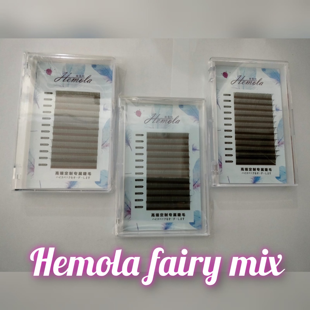 HEMOLA FAIRY PREMIUM EYELASH EXTENSION WISPY EYELASH BULUMATA EYELASH EXTENSION PREMIUM HIGH QUALITY