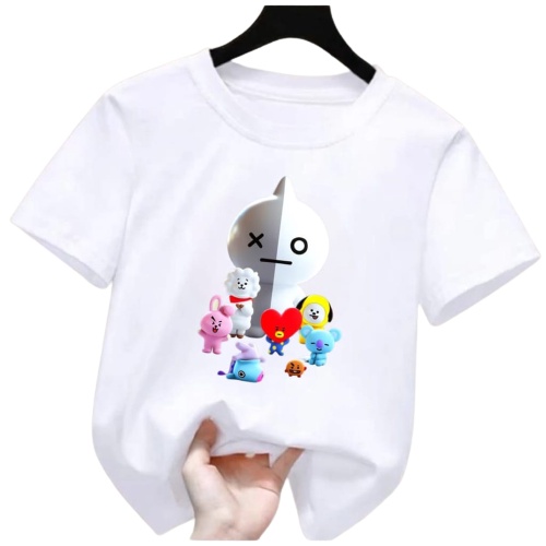 Hzl_outfit Kaos Baju Anak Anak BT21 Annimation BT21 (BAYAR DITEMPAT)